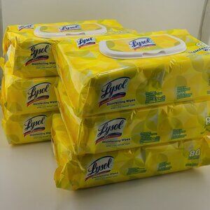 Lysol Disinfecting Wipes 80 Count - Lemon & Lime Blossom Scent / 6 Packs of 80